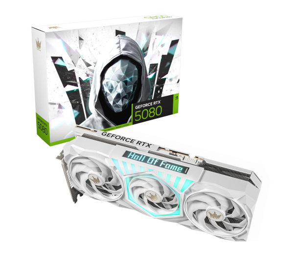 KFA2 GeForce RTX 5080 HOF Gaming White 16GB GDDR7 DLSS4 - 1352130 - zdjęcie